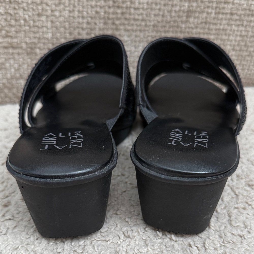 Naturalizer Black Sparkle Sandals - Picture 4 of 5